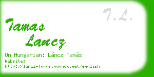 tamas lancz business card
