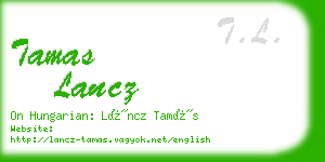 tamas lancz business card